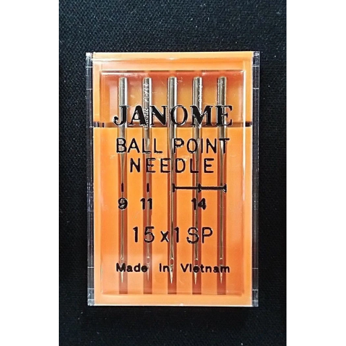 Genuine Janome Needle "Ball Point" Mixed Sizes 5/Pack